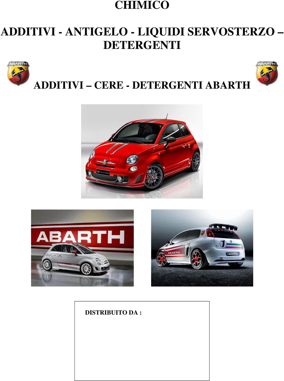 DETERGENTI ADDITIVI CERE -