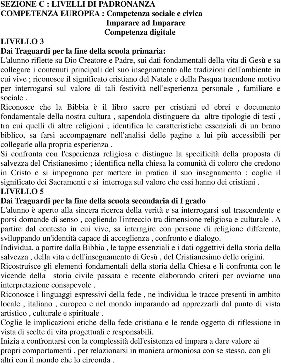 significato cristiano del Natale e della Pasqua traendone motivo per interrogarsi sul valore di tali festività nell'esperienza personale, familiare e sociale.