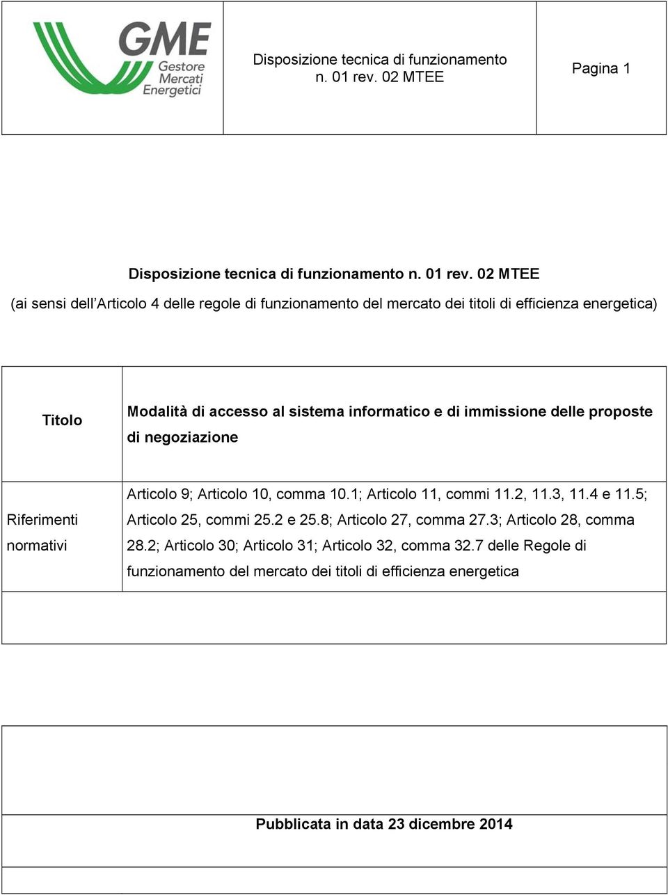 Articolo 10, comma 10.1; Articolo 11, commi 11.2, 11.3, 11.4 e 11.5; Articolo 25, commi 25.2 e 25.8; Articolo 27, comma 27.3; Articolo 28, comma 28.