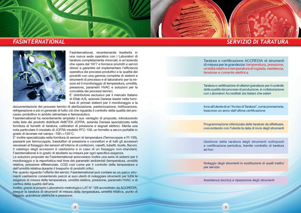 misura ed il monitoraggio di temperatura, umidità, pressione, parametri HVAC e soluzioni per la convalida dei processi termici.