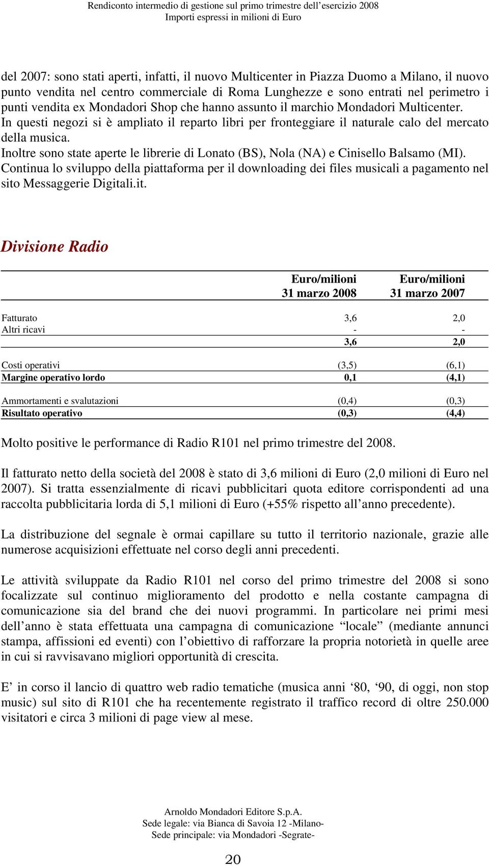 Inoltre sono state aperte le librerie di Lonato (BS), Nola (NA) e Cinisello Balsamo (MI).