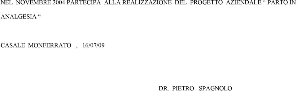 AZIENDALE PARTO IN ANALGESIA