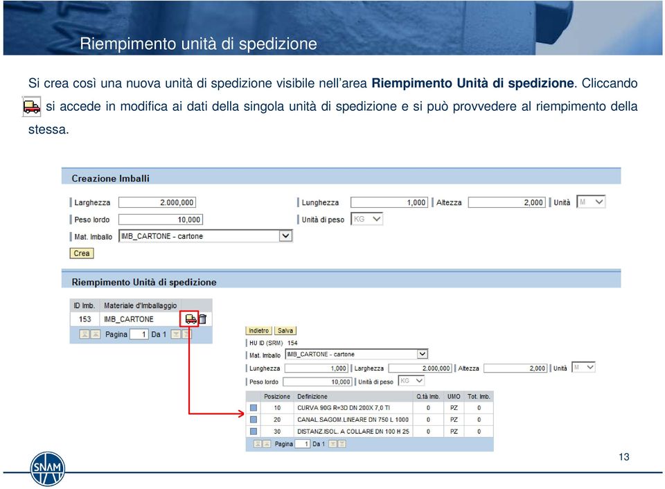 spedizione.