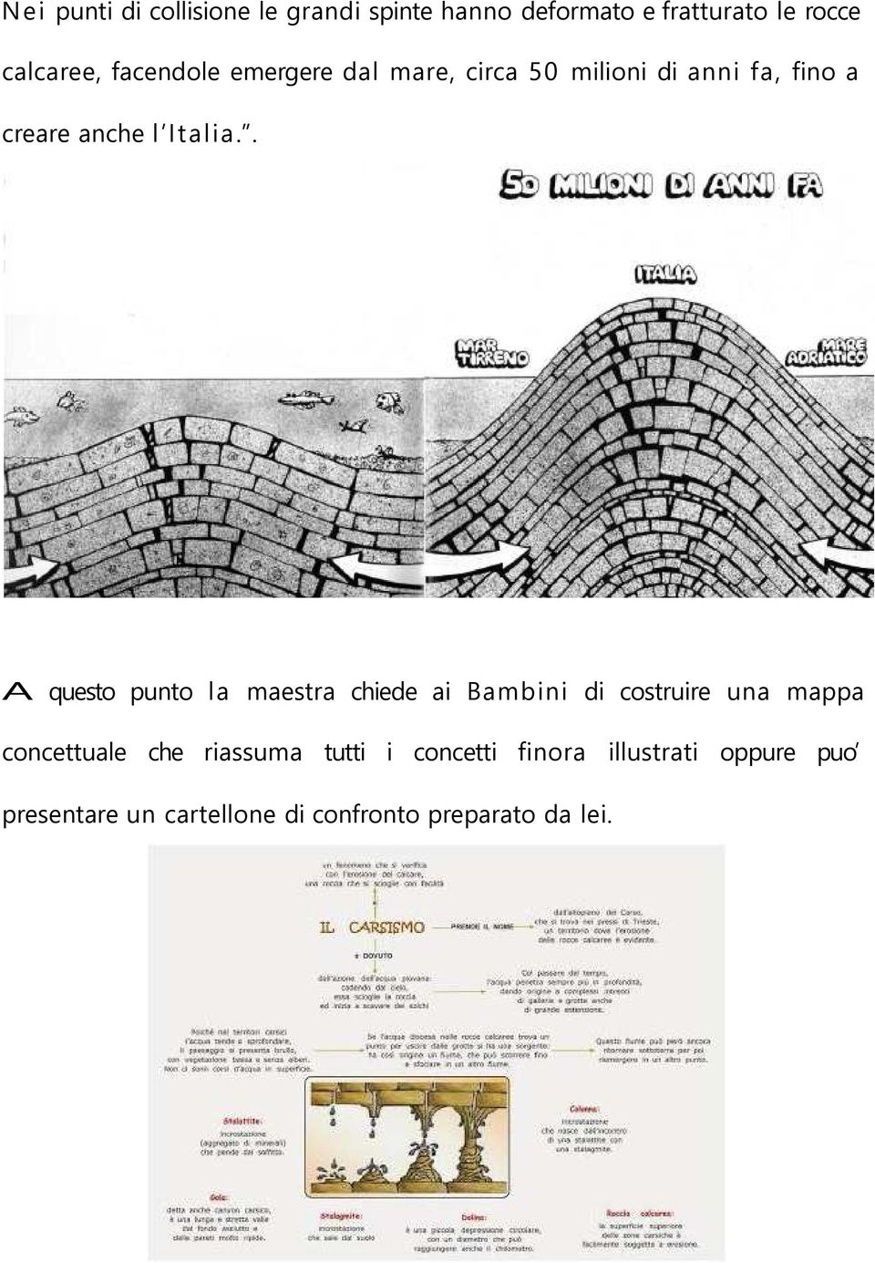 . A questo punto la maestra chiede ai Bambini di costruire una mappa concettuale che