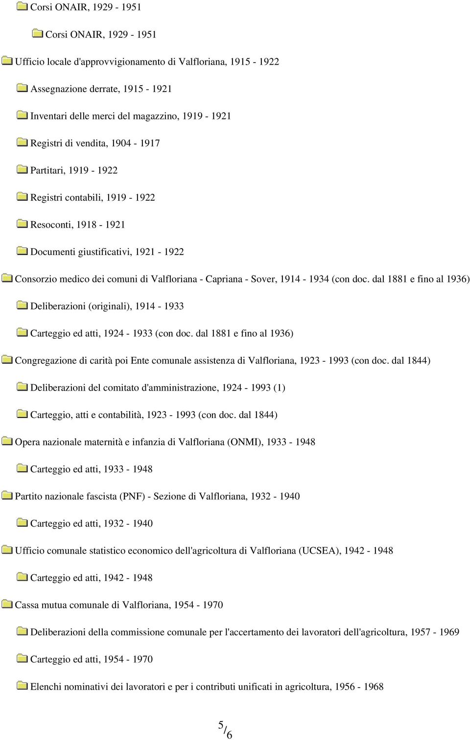 (con doc. dal 1881 e fino al 1936) Deliberazioni (originali), 1914-1933 Carteggio ed atti, 1924-1933 (con doc.