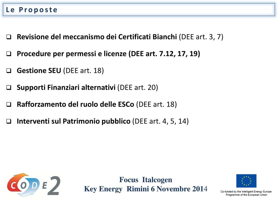 18) Supporti Finanziari alternativi (DEE art.