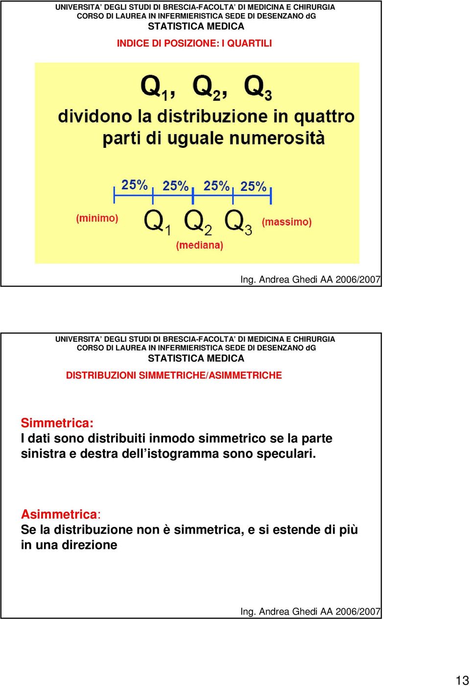 simmetrico se la parte sinistra e destra dell istogramma sono