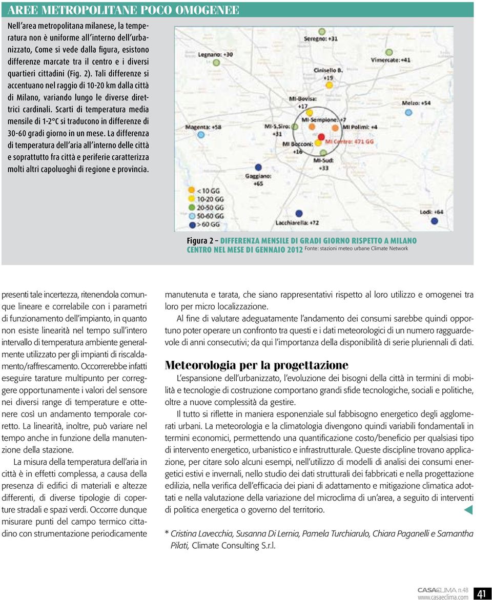 Scarti di temperatura media mensile di 1-2 C si traducono in differenze di 30-60 gradi giorno in un mese.