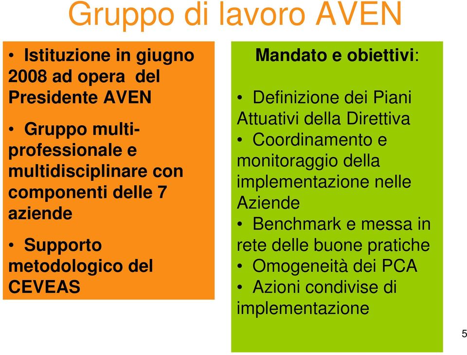 Definizione dei Piani Attuativi della Direttiva Coordinamento e monitoraggio della implementazione nelle