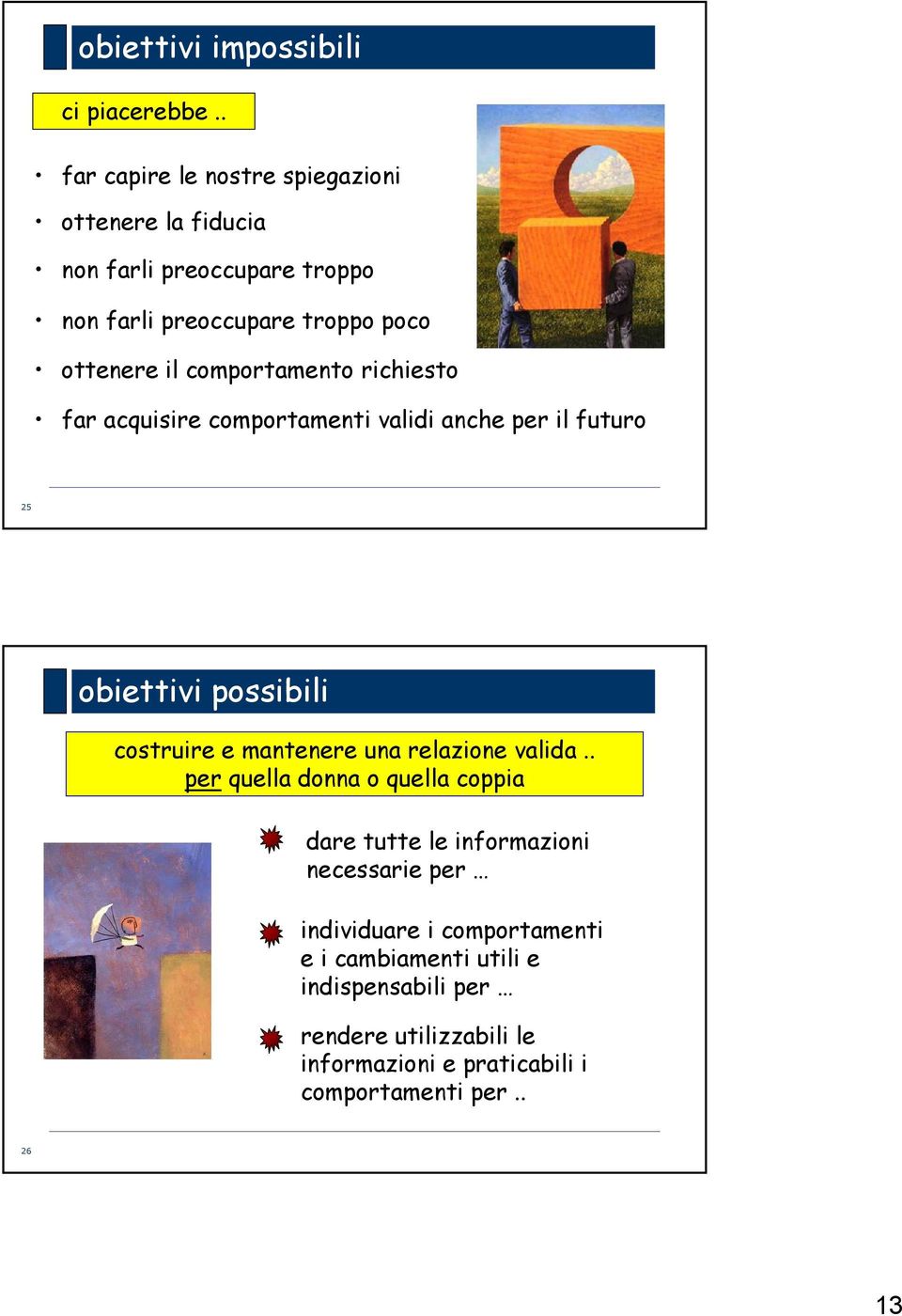 comportamento richiesto far acquisire comportamenti validi anche per il futuro 25 obiettivi possibili costruire e mantenere una