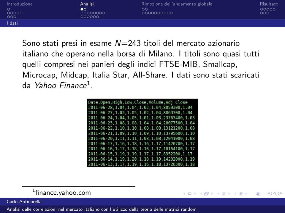 I titoli sono quasi tutti quelli compresi nei panieri degli indici FTSE-MIB,