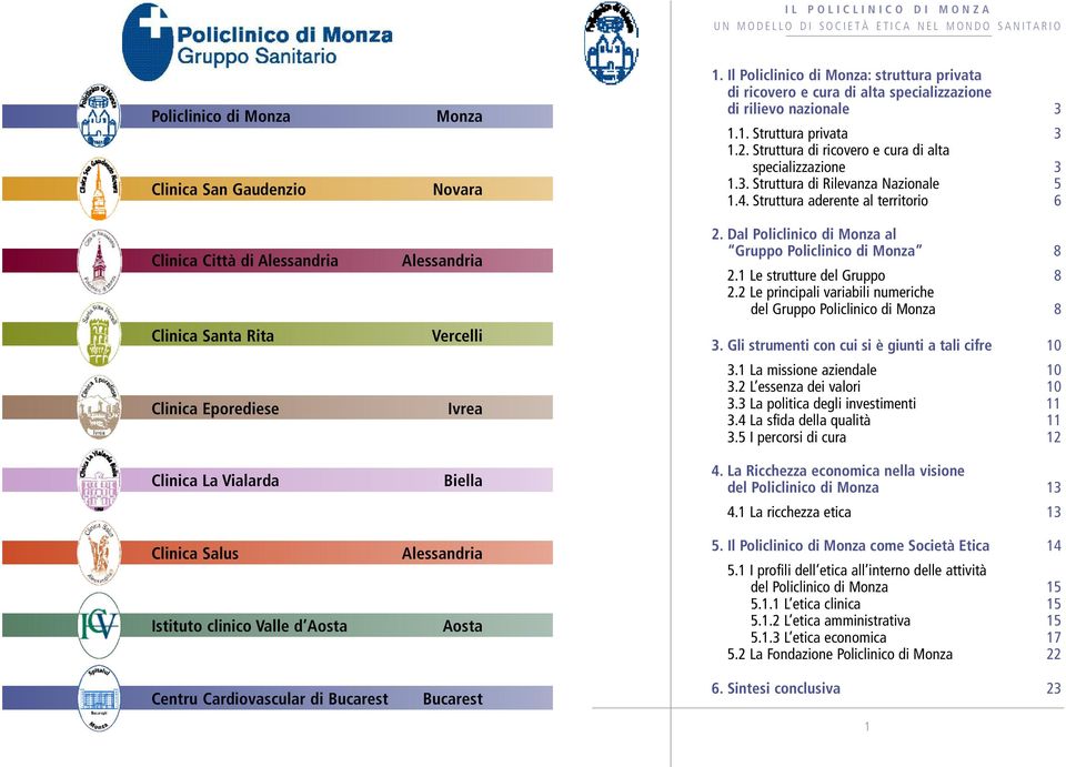 2. Struttura di ricovero e cura di alta specializzazione 3 1.3. Struttura di Rilevanza Nazionale 5 1.4. Struttura aderente al territorio 6 2.