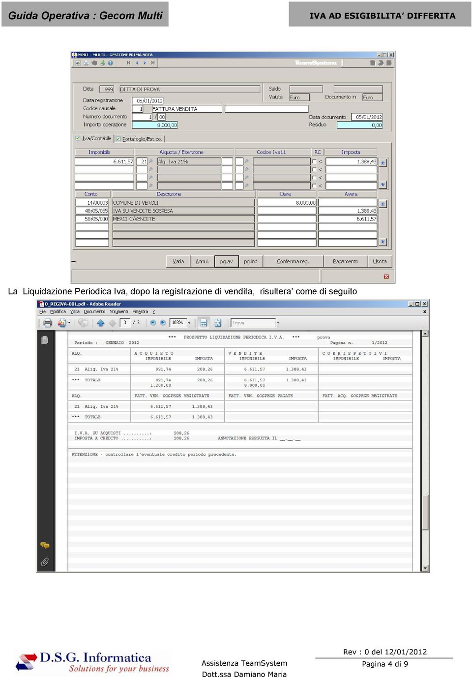 registrazione di vendita,