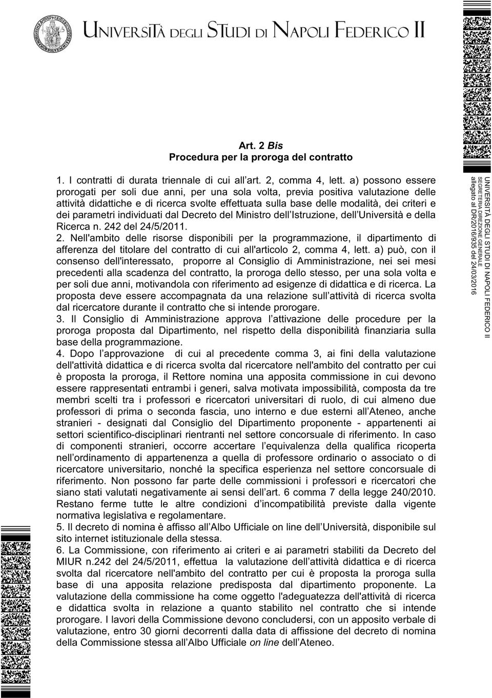 parametri individuati dal Decreto del Ministro dell Istruzione, dell Università e della Ricerca n. 24