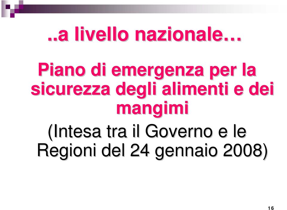 alimenti e dei mangimi (Intesa tra