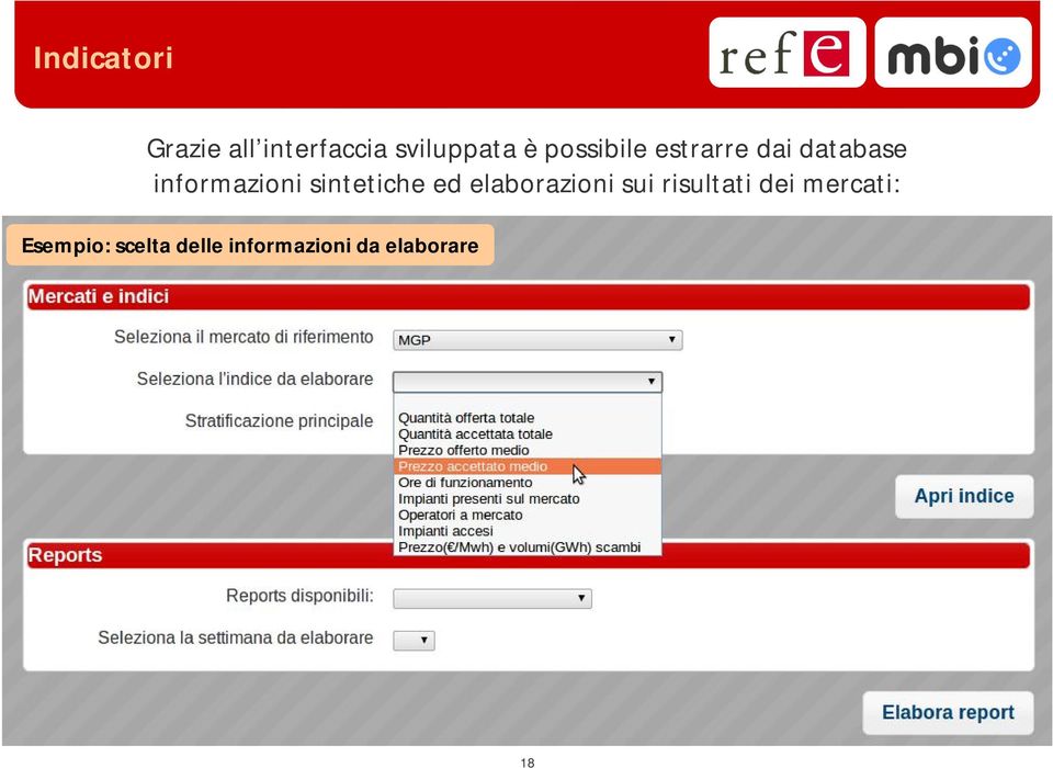 sintetiche ed elaborazioni sui risultati dei