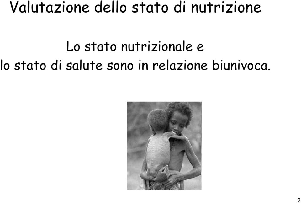 nutrizionale e lo stato di