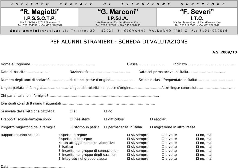 . Chi parla italiano in famiglia?