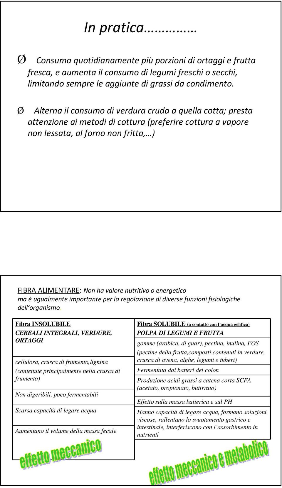 energetico ma èugualmente importante per la regolazione di diverse funzioni fisiologiche dell organismo.