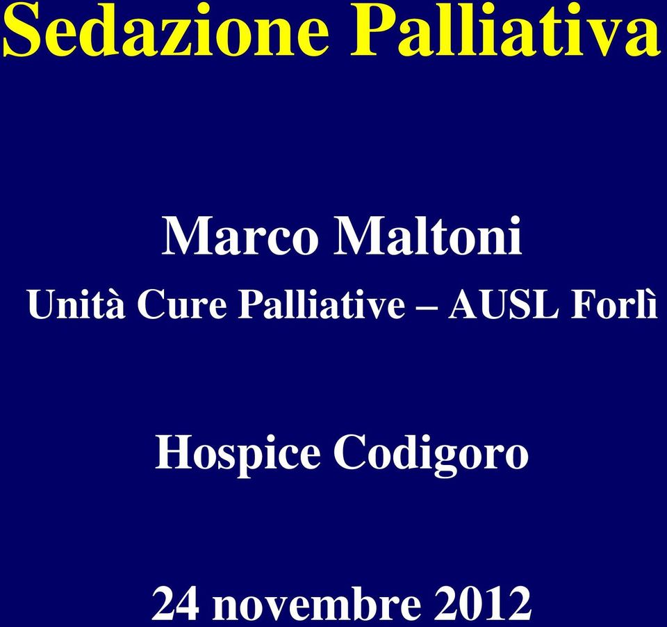 Palliative AUSL Forlì