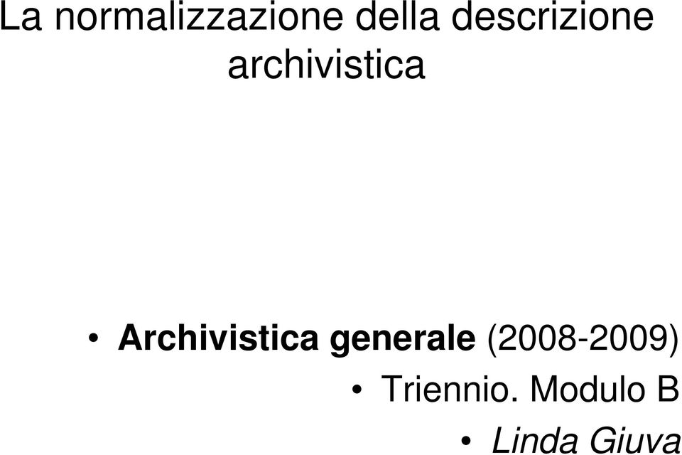 Archivistica generale