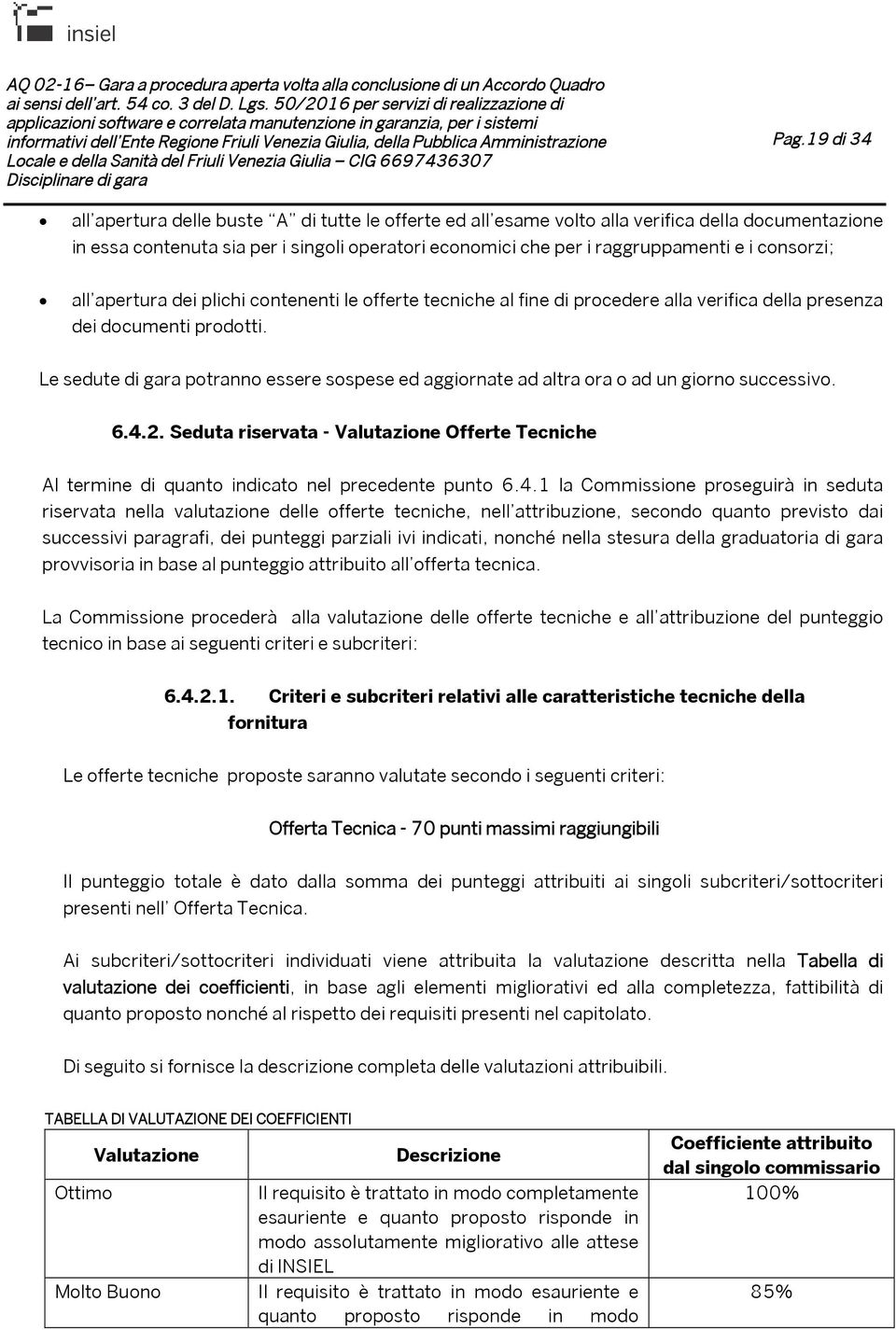 Le sedute di gara potranno essere sospese ed aggiornate ad altra ora o ad un giorno successivo. 6.4.2.