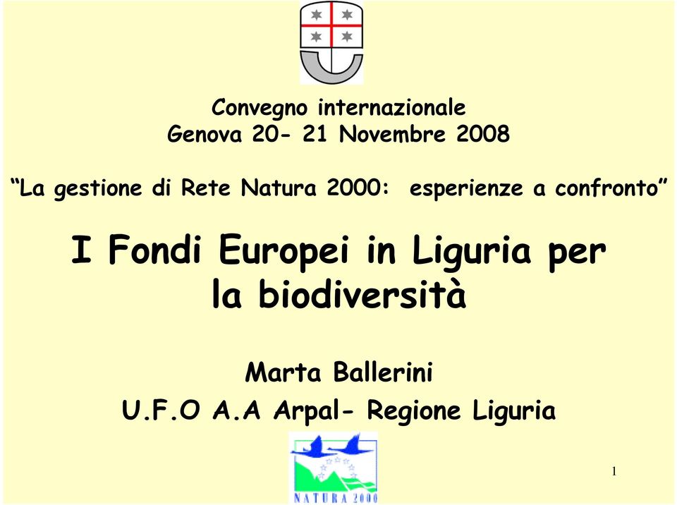 confronto I Fondi Europei in Liguria per la