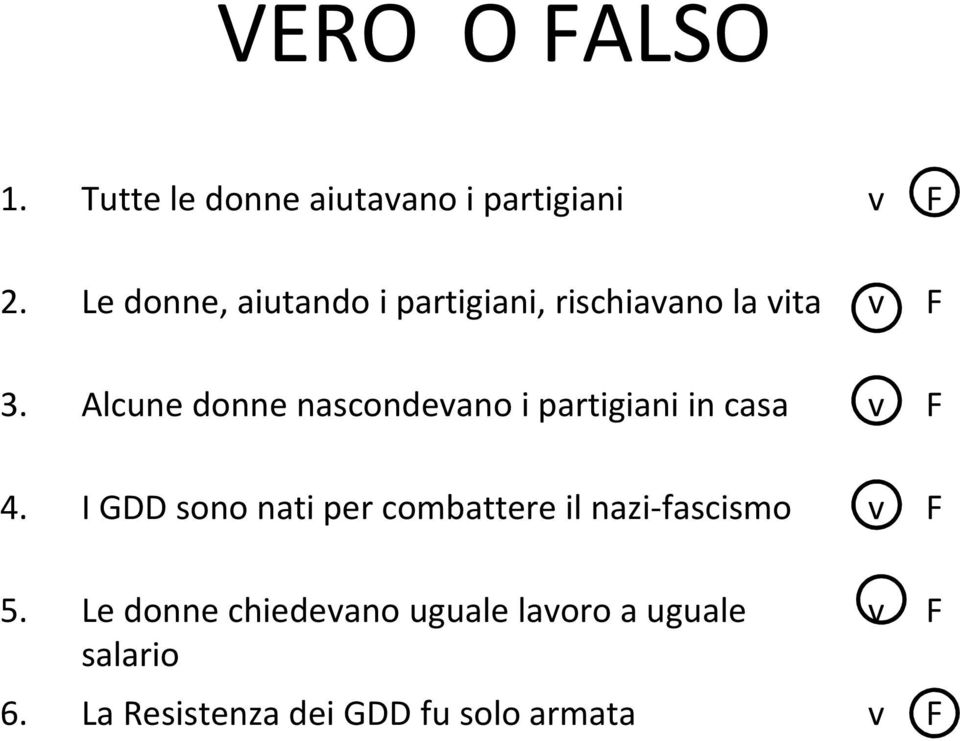 Alcune donne nascondevano i partigiani in casa v F 4.