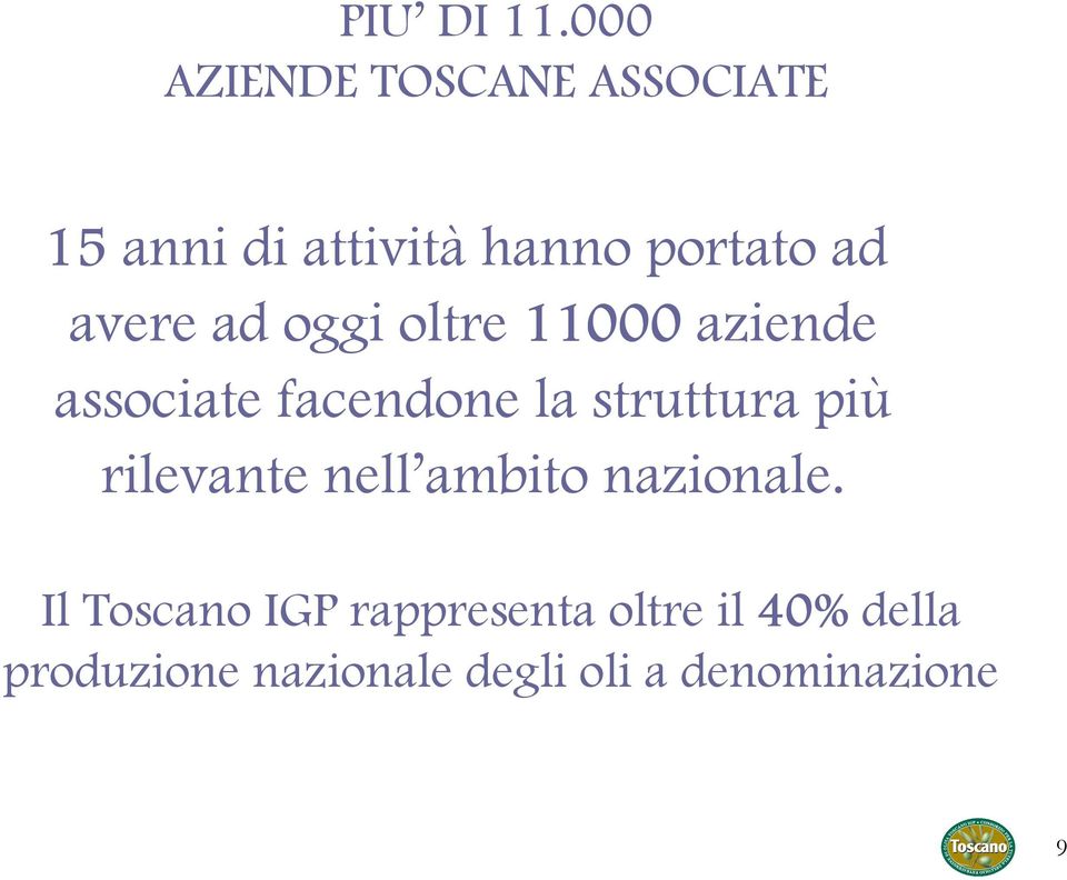 avere ad oggi oltre 11000 aziende associate facendone la struttura