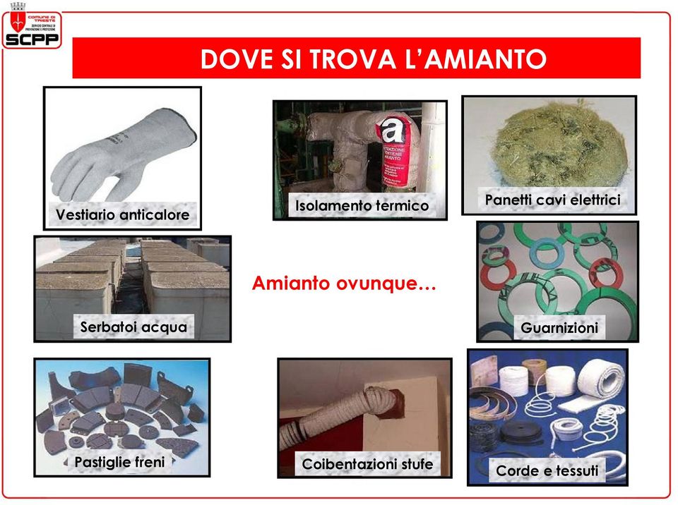 Amianto ovunque Serbatoi acqua Guarnizioni