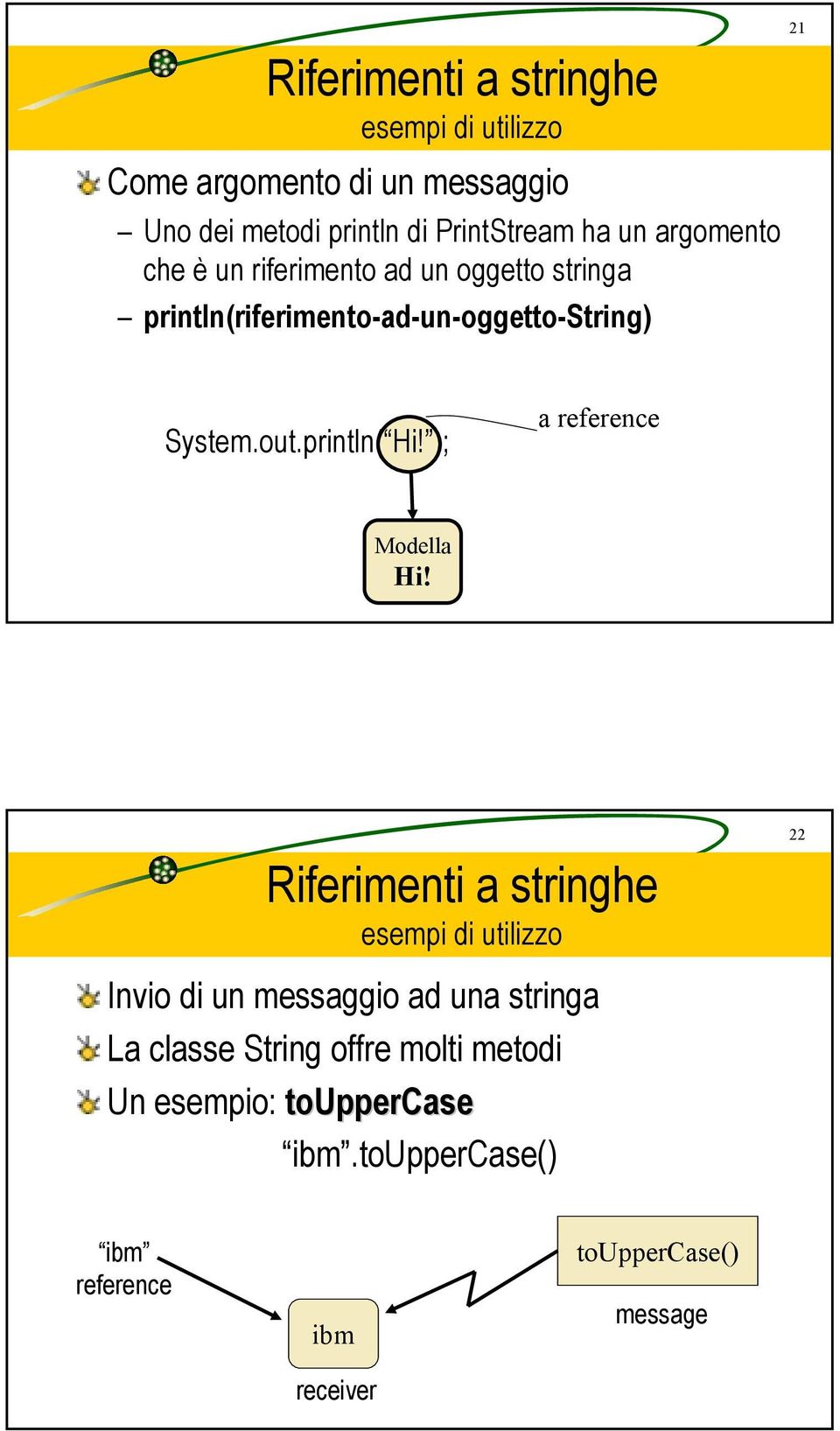 println( Hi! ); a reference Modella Hi!