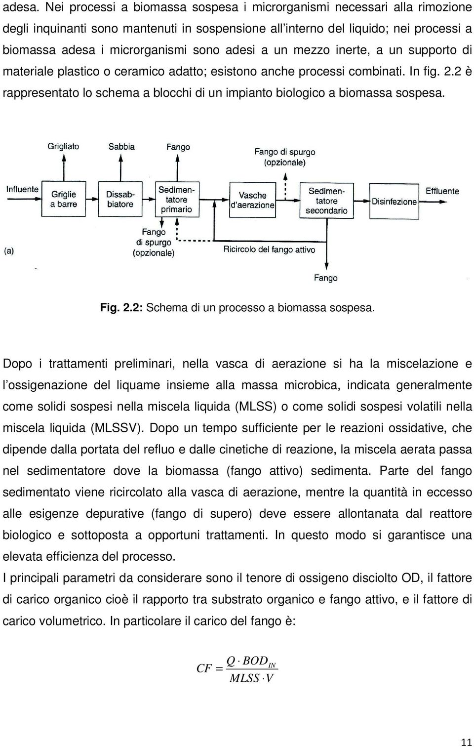 adesi a un mezzo inerte, a un supporto di materiale plastico o ceramico adatto; esistono anche processi combinati. In fig. 2.