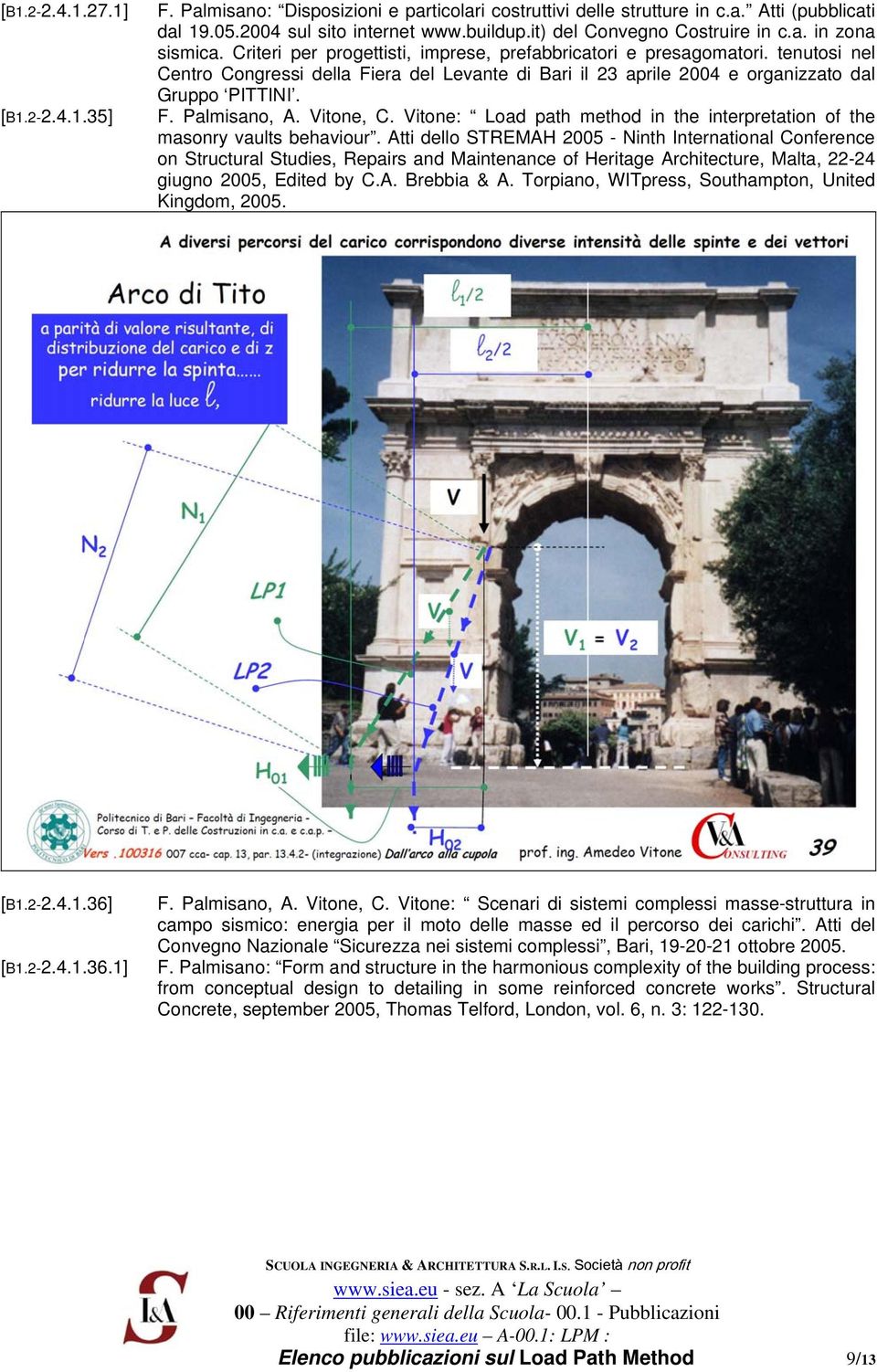 tenutosi nel Centro Congressi della Fiera del Levante di Bari il 23 aprile 2004 e organizzato dal Gruppo PITTINI. F. Palmisano, A. Vitone, C.