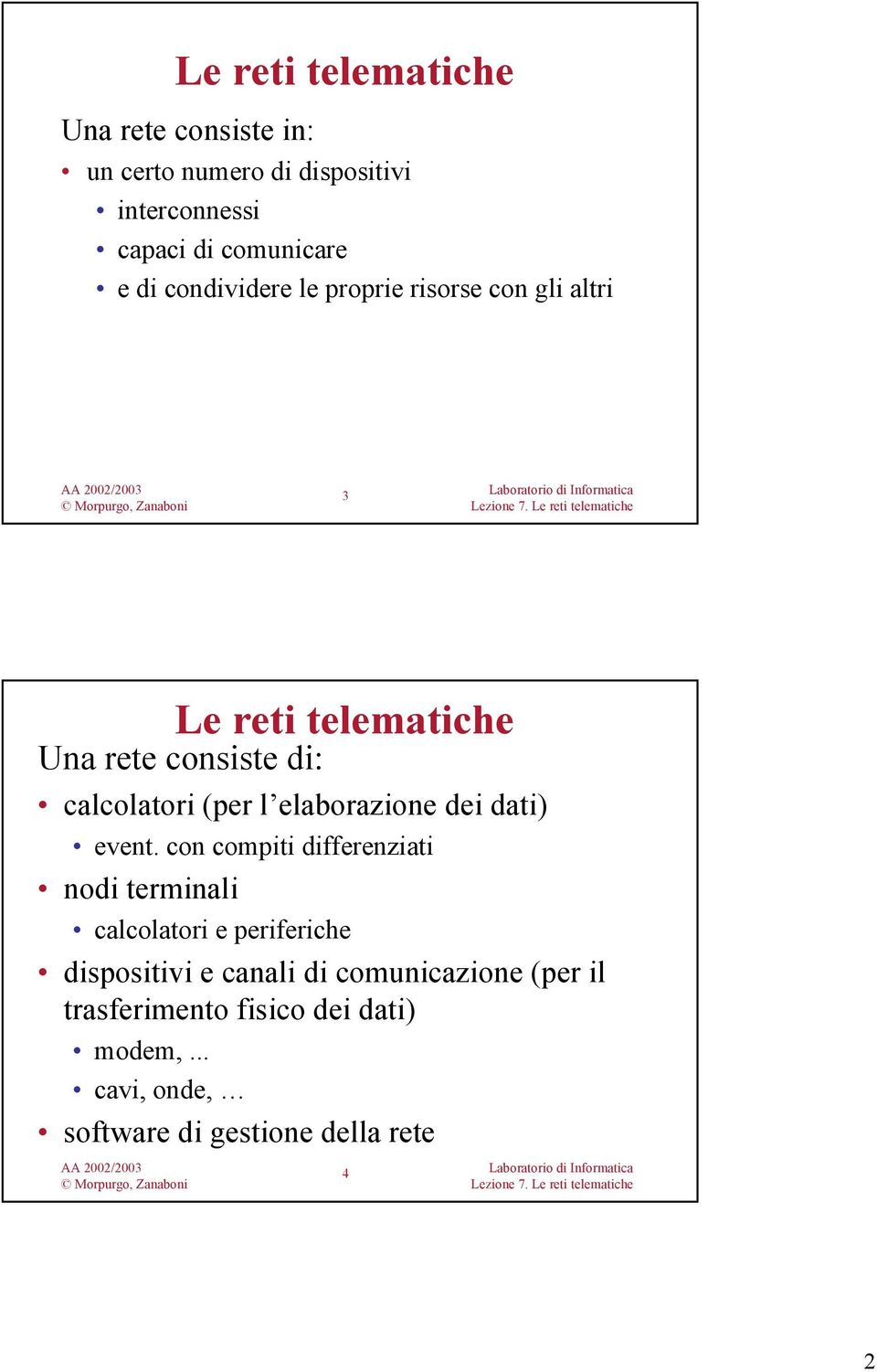 elaborazione dei dati) event.