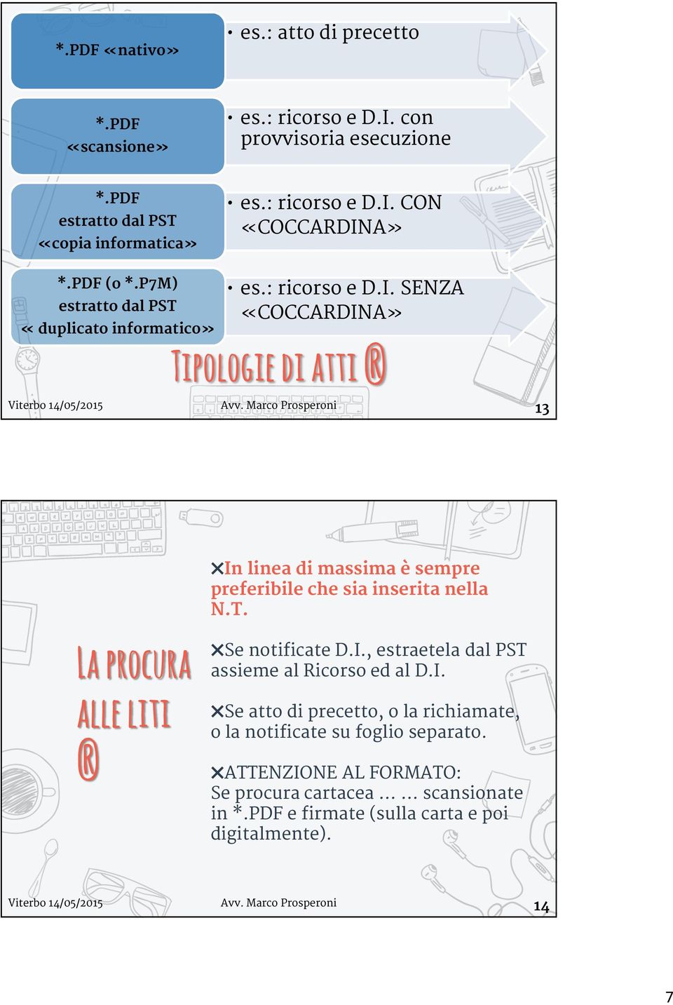 In linea di massima è sempre preferibile che sia inserita nella N.T. Se notificate D.I., estraetela dal PST assieme al Ricorso ed al D.I. Se atto di precetto, o la richiamate, o la notificate su foglio separato.