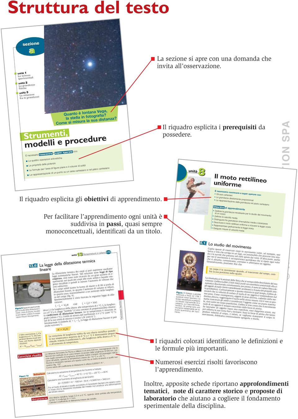 Strumenti, modelli e procedure Figura 9 Apparato sperimentale per lo studio della dilatazione lineare. L asta di ottone, riscaldata dal vapore, si dilata. Il comparatore misura l allungamento.