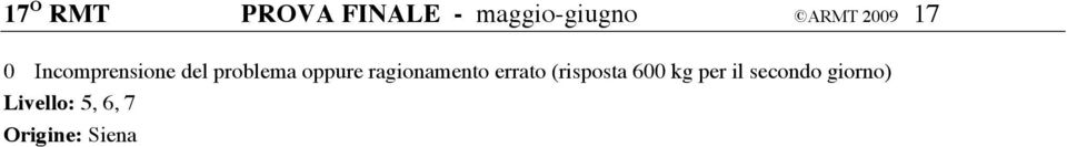 ragionamento errato (risposta 600 kg per il