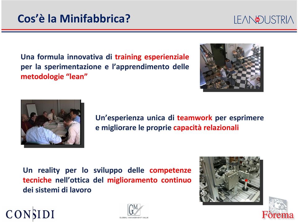 apprendimento delle metodologie lean Un esperienza unica di teamwork per esprimere e