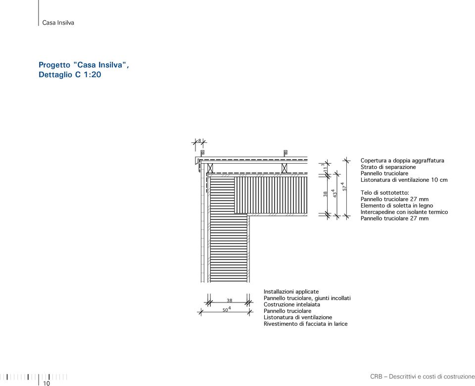 in legno Intercapedine con isolante termico Pannello truciolare 27 mm 38 50 4 Installazioni applicate Pannello