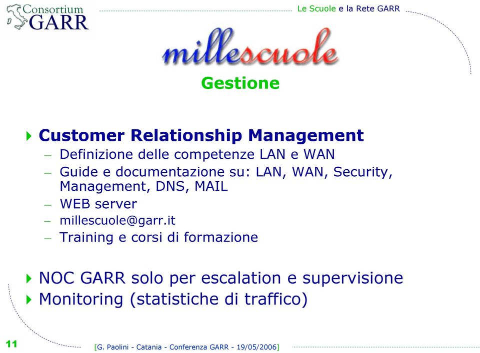 MAIL WEB server millescuole@garr.