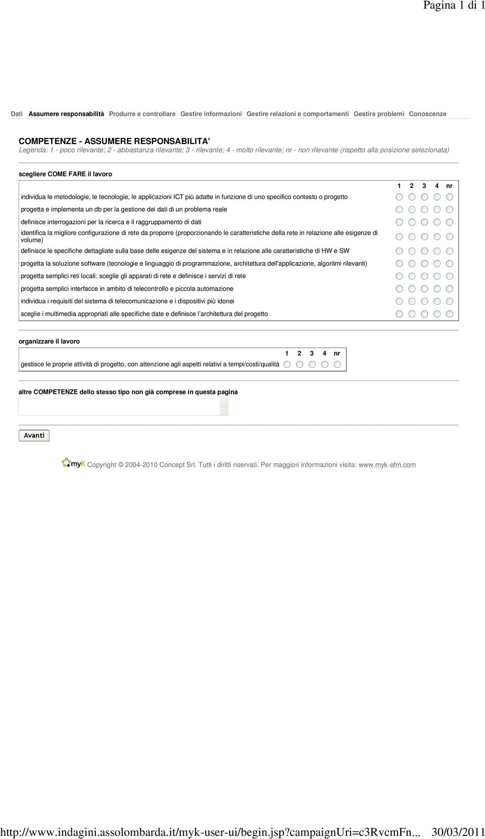 (proporzionando le caratteristiche della rete in relazione alle esigenze di volume) definisce le specifiche dettagliate sulla base delle esigenze del sistema e in relazione alle caratteristiche di HW