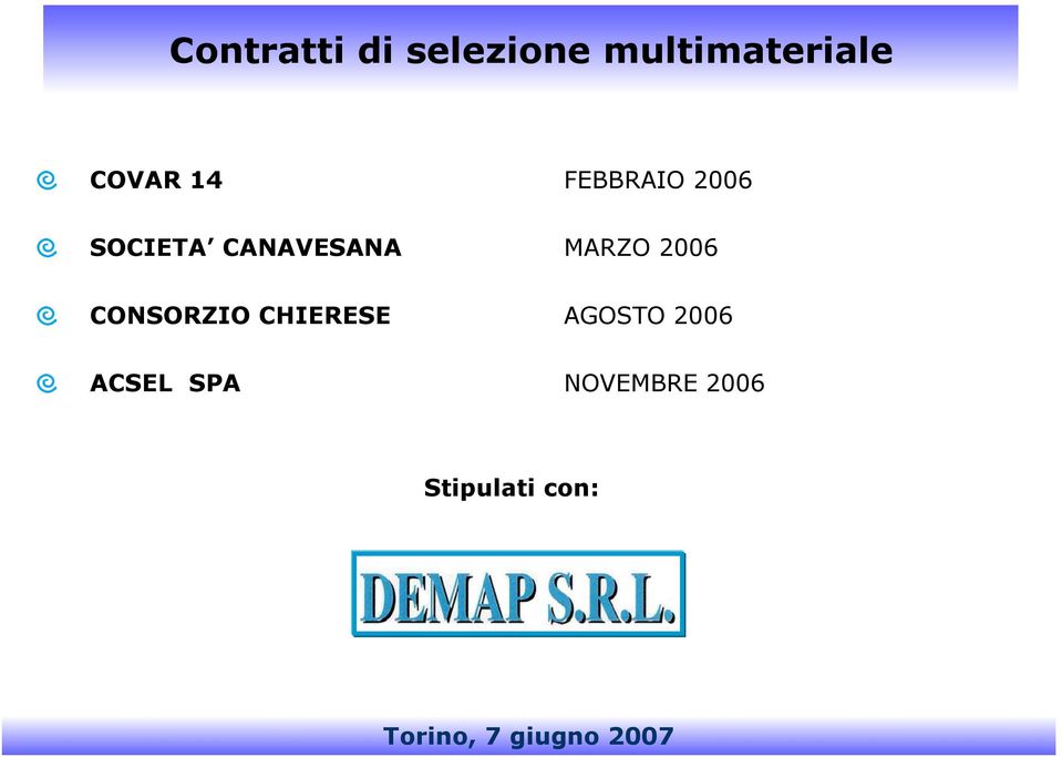 CANAVESANA MARZO 2006 CONSORZIO