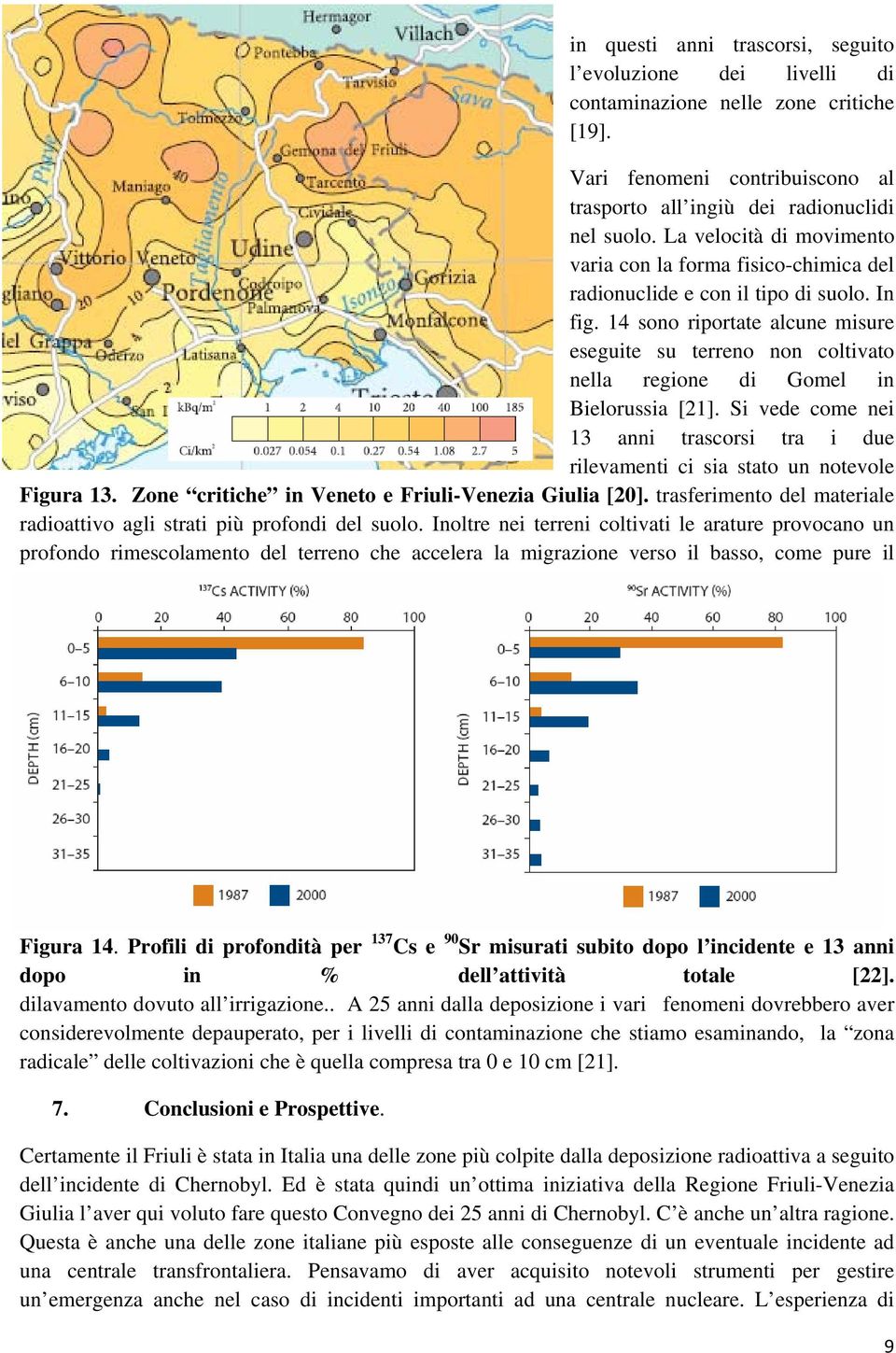 14 sono riportate alcune misure eseguite su terreno non coltivato nella regione di Gomel in Bielorussia [21].