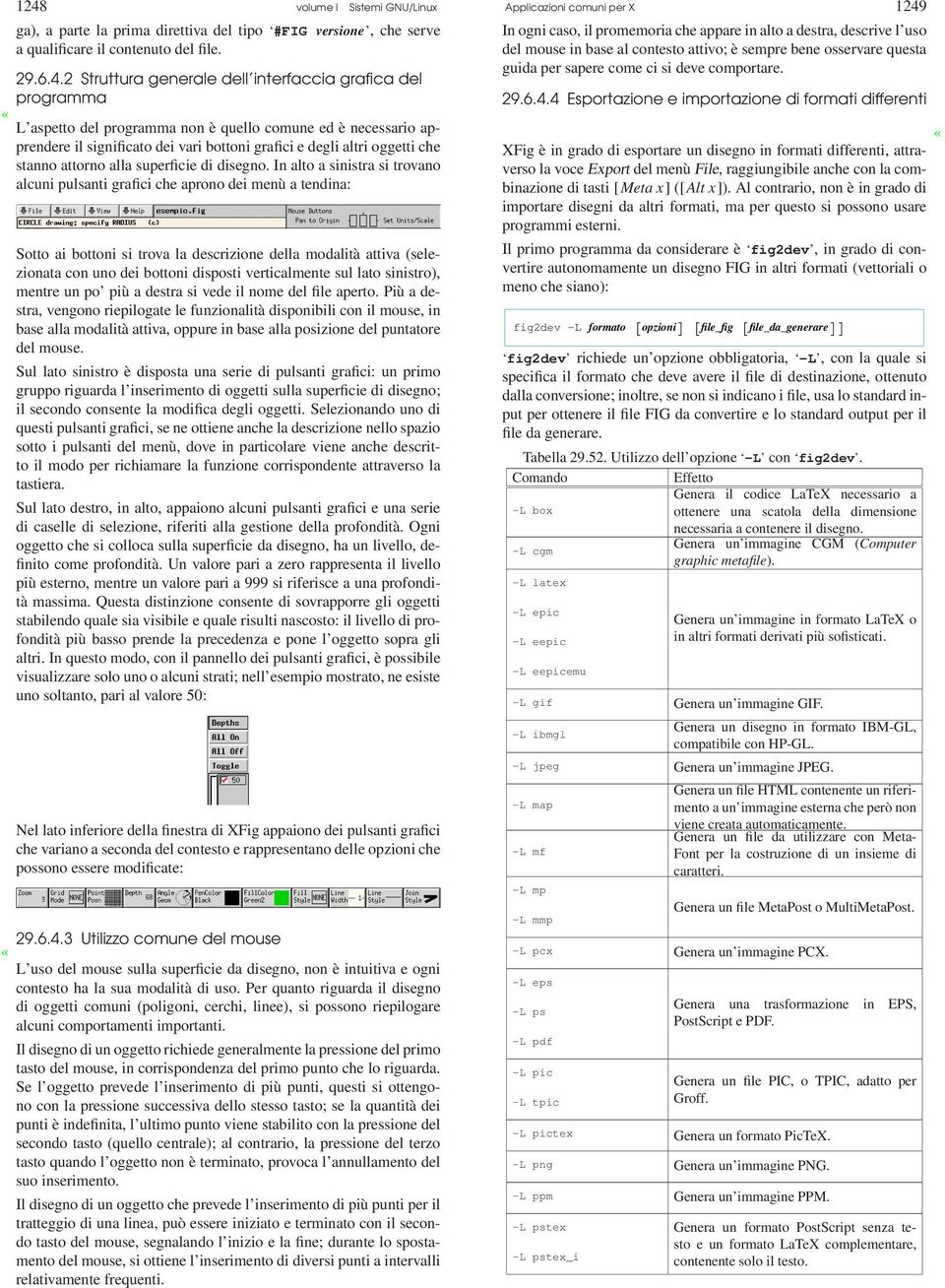 In alto a sinistra si trovano alcuni pulsanti grafici che aprono dei menù a tendina: Sotto ai bottoni si trova la descrizione della modalità attiva (selezionata con uno dei bottoni disposti