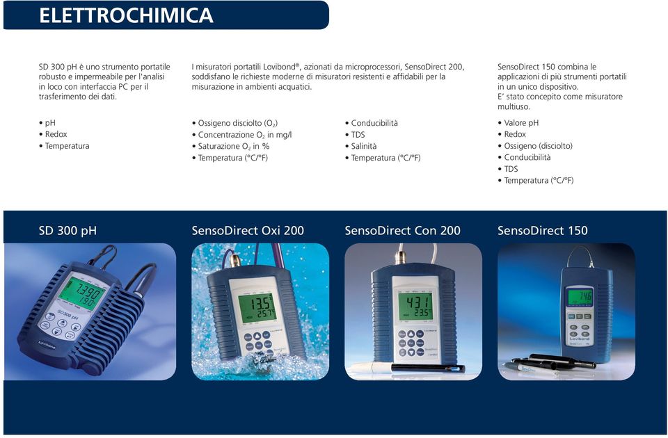 SensoDirect 150 combina le applicazioni di più strumenti portatili in un unico dispositivo. E stato concepito come misuratore multiuso.