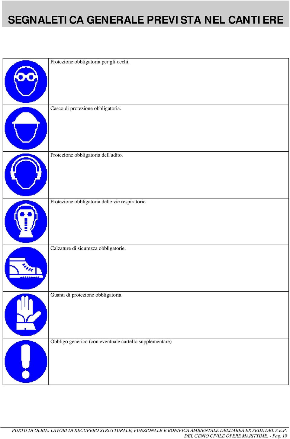 Protezione obbligatoria delle vie respiratorie. Calzature di sicurezza obbligatorie.