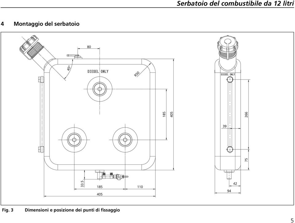 3 Dimensioni e