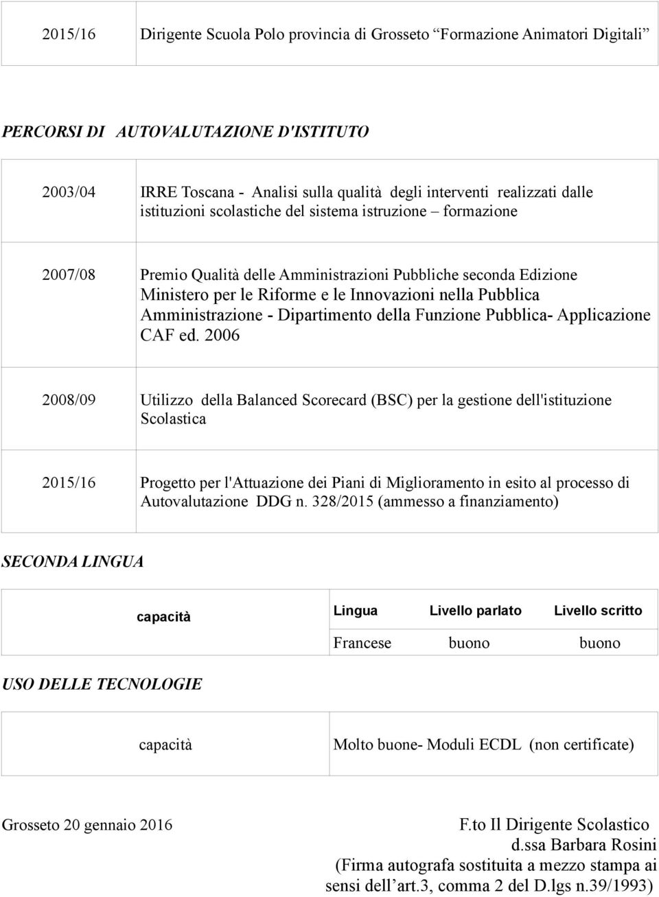 Amministrazione - Dipartimento della Funzione Pubblica- Applicazione CAF ed.