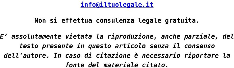 testo presente in questo articolo senza il consenso dell autore.