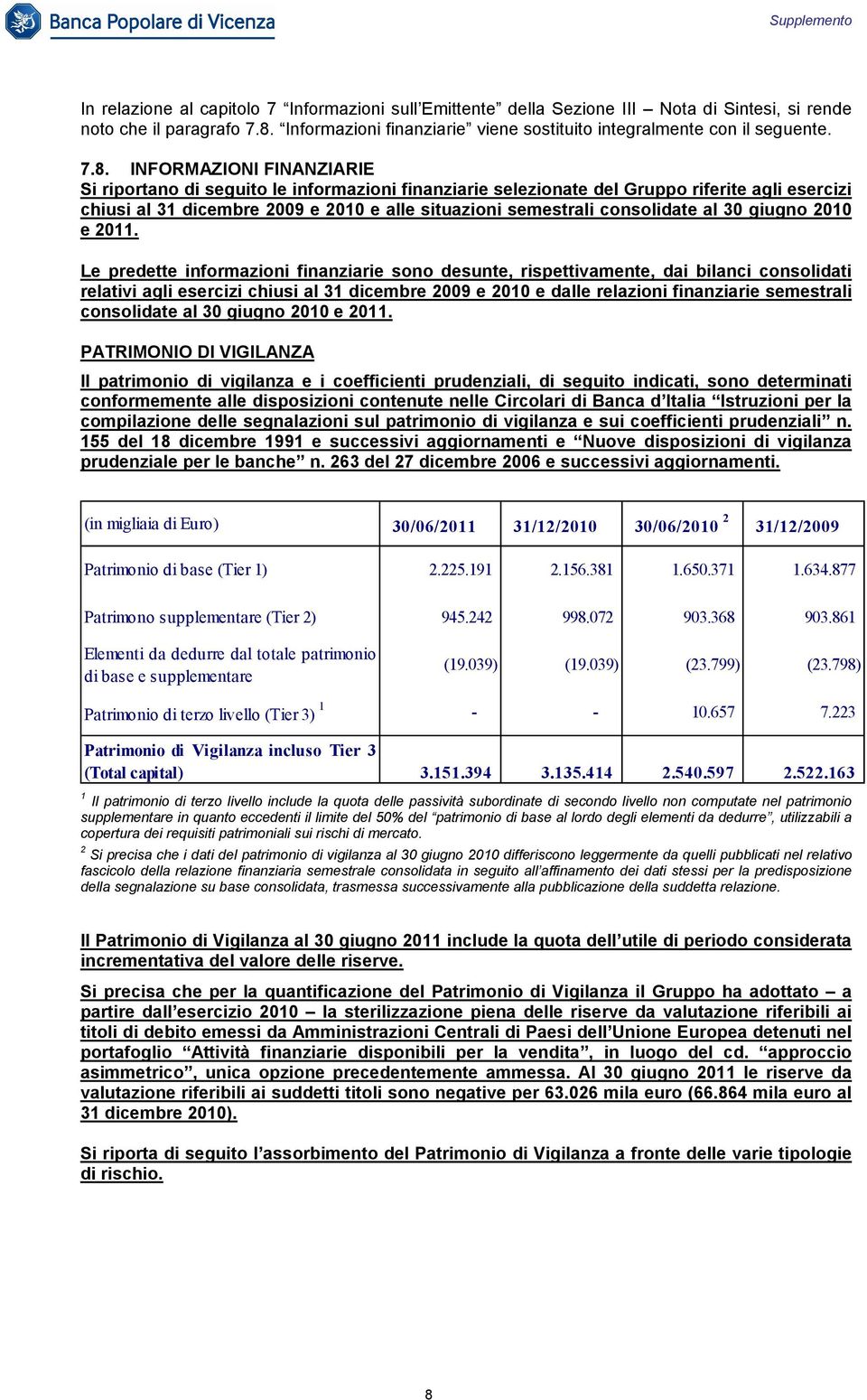 consolidate al 30 giugno 2010 e 2011.